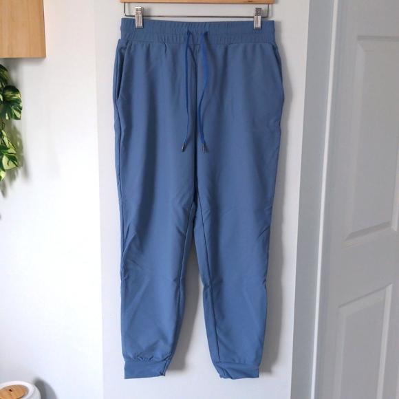 Halara blue ribbed joggers Med - Picture 1 of 3